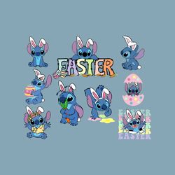 Stitch Easter cliparts, Easter svg cut files for Cricut / Silhouette, stitch svg, easter png, png, dxf, instant download