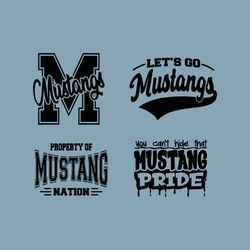 Mustangs Mascot Bundle svg, Mustangs School Spirit svg, Mustangs Cheerleading, Mustangs Team Gear, Cricut, Silhouette, s