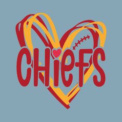 Chiefs Hearts svg, Football svg, png, dxf, svg files for cricut, vinyl cut file, iron on, mascot clipart, shirt svgs, s