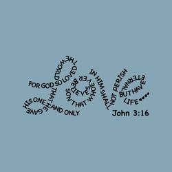 For God so Loved the World That He Gave His One And Only, Son That Whoever Believe, Cut Files SVG PNG JPEG GiF Cricu