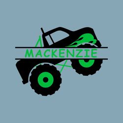 Truck svg, Monster Truck Svg, Layered Monster Truck Svg, birthday boy svg, Monster Truck Clipart, Green Flames, files Fo