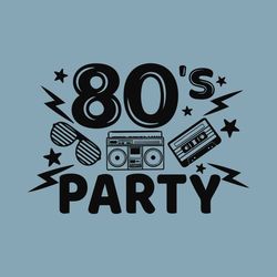 80's Party svg, 80's svg,Music Cassette SVG, Retro 80s Country Clipart, Music Classic Lover,Retro 1980 svg