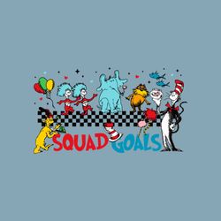 Squad Goals SVG, Dr Suess Svg, Cat In The Hat Svg, Dr Suess Svg, Read Across America Svg, Teacher Life Svg, Thing 1 Thin