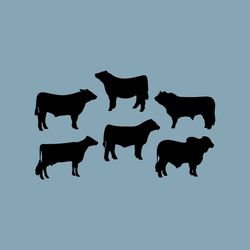 Cow SVG, Show Cows SVG Cut File, Cow Silhouettes, Brahmin Cow SVG, Bull Svg, Beef Cow Svg, Livestock, Cattle svg Show He