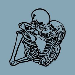 Skeleton Lovers SVG | Dead Love SVG | Skulls Kiss Decal Shirt Graphics | Cricut Cutting File Printable Clipart Vector Di