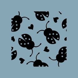 Cute Ladybug Heart Seamless Pattern Svg Dxf Png Jpg Pdf Baby Animal Cricut Background Plotter Cut File Insect Wallpaper