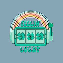 Feeling' Lucky PNGSaint Patrick's Day Sublimation Digital Design Downloadleprechaun png, shamrock png, casino png