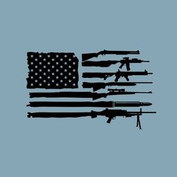 American Gun Flag svg, Rifle flag svg, Guns svg, 2nd Amendment svg, Distressed flag svg, Military svg Printable, Cricu