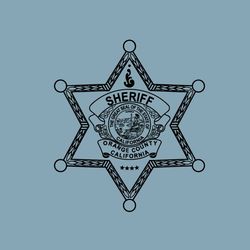 Orange County CA Sheriff's Badge, Orange County California Sheriff Department Police Logo Insignia Digital Vector