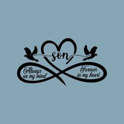 Son Memorial Svg, Always In My Mind Forever In My Heart SVG, Memorial SVG, baby loss svg, baby feet svg, RIP