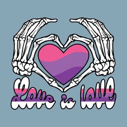Skeleton Heart LGBT Pride SVG