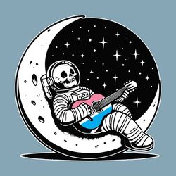 Astronaut Skeleton Guitarist Pride SVG