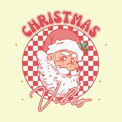 Christmas Vibes Retro Santa