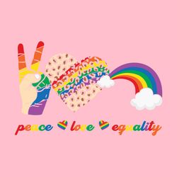 Peace Love Equality LGBT Rainbow