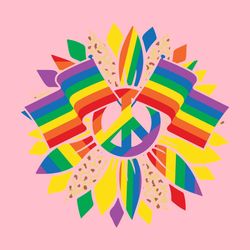 Sunflower LGBT Rainbow Flag