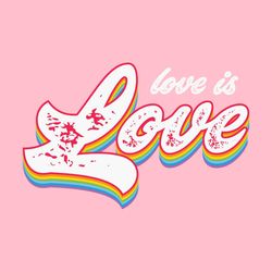 Love is Love Retro Rainbow LGBT
