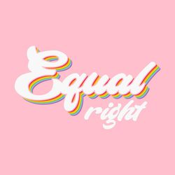 Equal Right LGBT Rainbow Retro