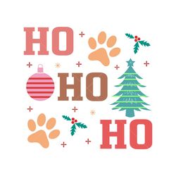 Ho Christmas Sublimation Dog Saying SVG