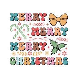 Retro Merry Christmas SVG Sublimation