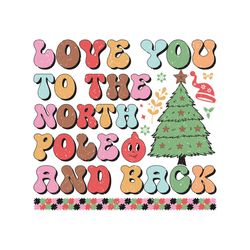 Love You Retro Christmas SVG Sublimation