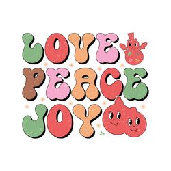 Love Peace Retro Christmas Sublimation