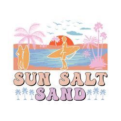 Sun Salt Retro Summer SVG Sublimation