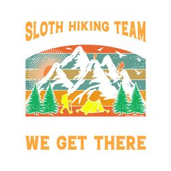 Sloth Hiking Retro Adventure SVG TShirt