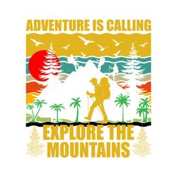 Adventure Mountain Retro Hiking TShirt