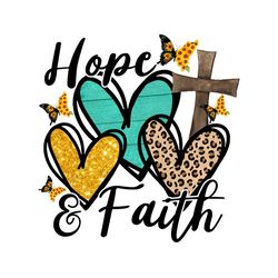 Faith Hope Sunflower Sublimation PNG