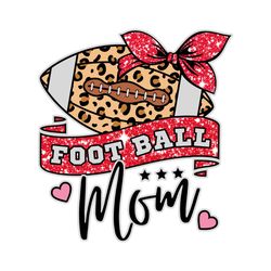 Football Mom Png File, Football Leopard