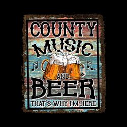 County Music and Beer PNG File