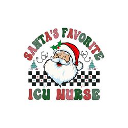 Retro Christmas Icu Nurse Santa SVG