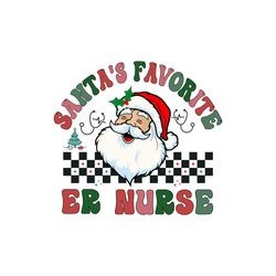 Retro Christmas ER Nurse Santa's SVG