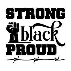 Strong Black Proud Svg Cutting Files