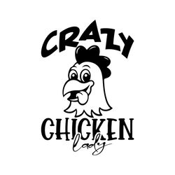 Crazy Chicken Lady Chicken Sign Svg
