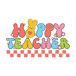 Hoppy Teacher SVG Retro Easter