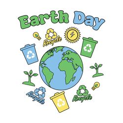 Earth Day the 3 Rs SVG