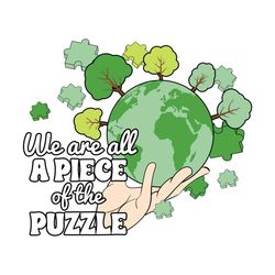 Earth Day All Piece of the Puzzle SVG