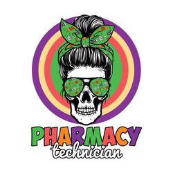 Halloween Pharmacy Tech Messy Buns SVG