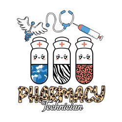 Pharmacy Tech with Cute Pills SVG