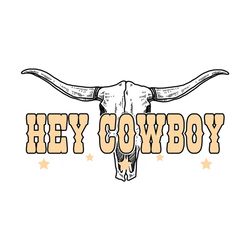 Hey Cowboy Western Skull SVG