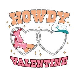 Howdy Valentines Rope Hearts SVG