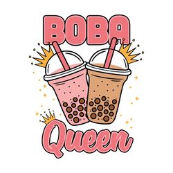 Boba Queen Kawaii SVG