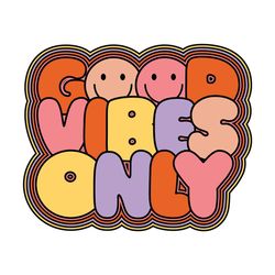 Good Vibes Only Retro Valentine