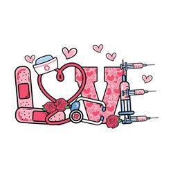 LOVE Stethoscope Nurse Valentine