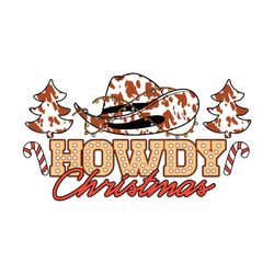 Howdy Christmas Western Hat Cowhide