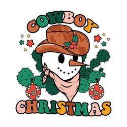Cowboy Christmas Western Snowman