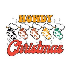 Howdy Christmas Socks Western
