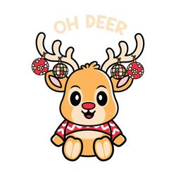 Oh Deer Funny Christmas Reindeer