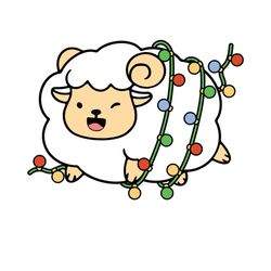 Fleece Navidad Cute Sheep Christmas